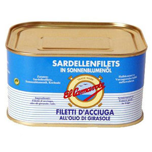 Filets d'anchois à l'huile (conserve) 12x600gr